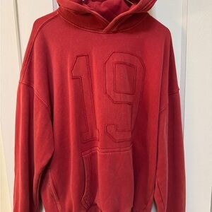 Hollister Red Hoodie with Embroidered 19